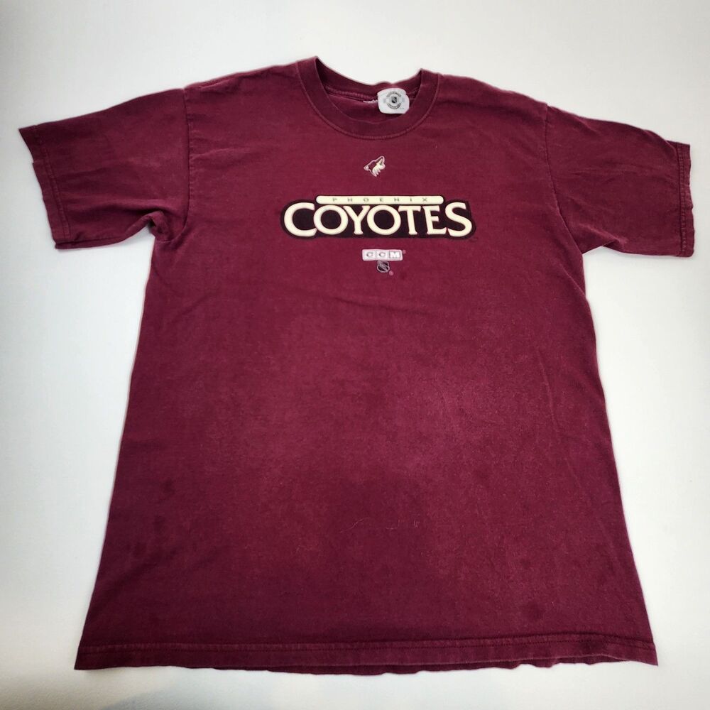 Phoenix Coyotes CCM T-Shirt Adult L Maroon NHL Hockey Pre Arizona 22 Pit